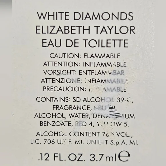 Elizabeth Taylor White Diamonds and Rubies Eau de Toilette .12oz Mini Perfume - Picture 4 of 8